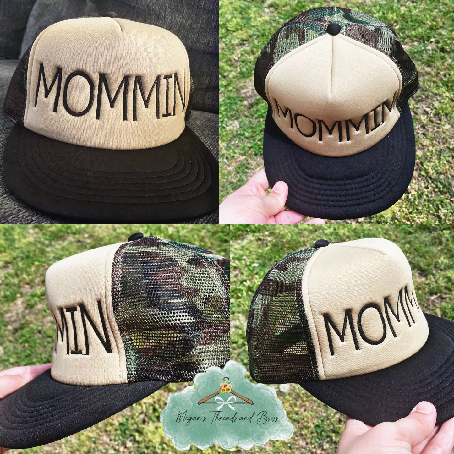 Mommin embroidered hat