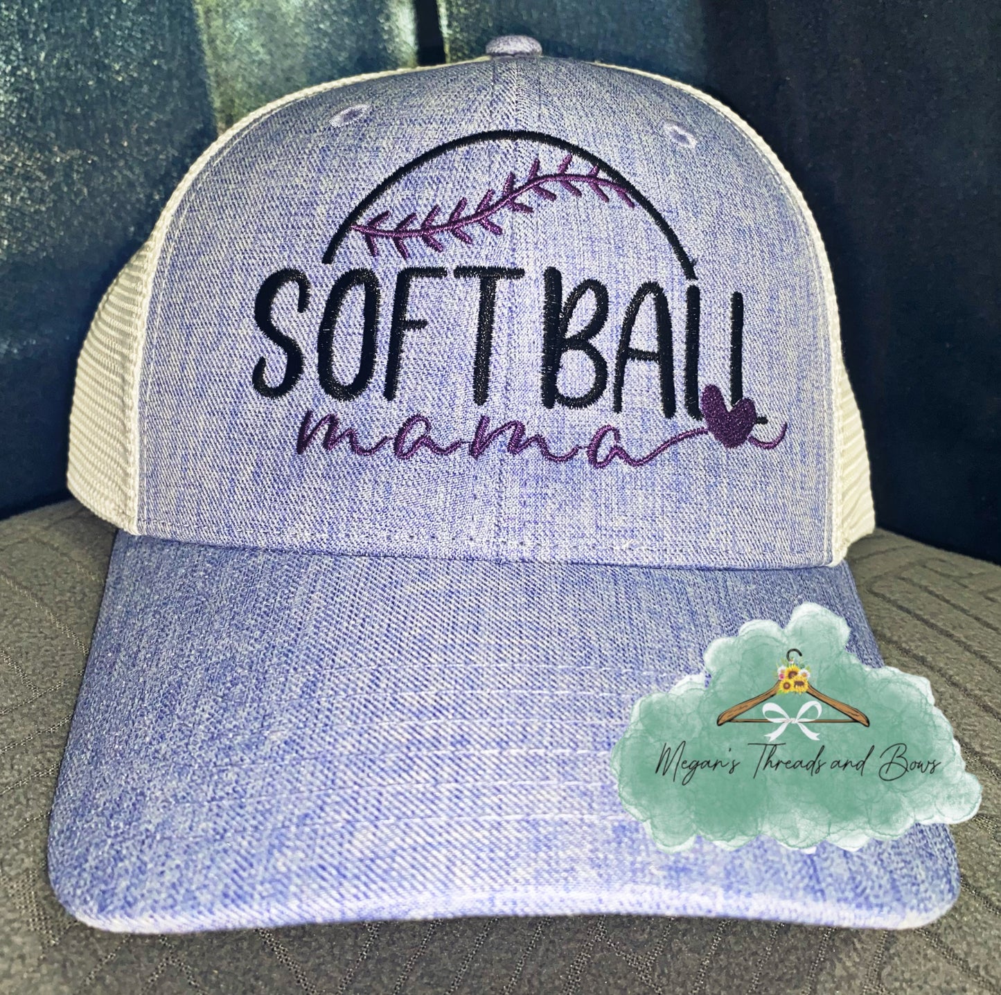 Softball mama embroidered hat