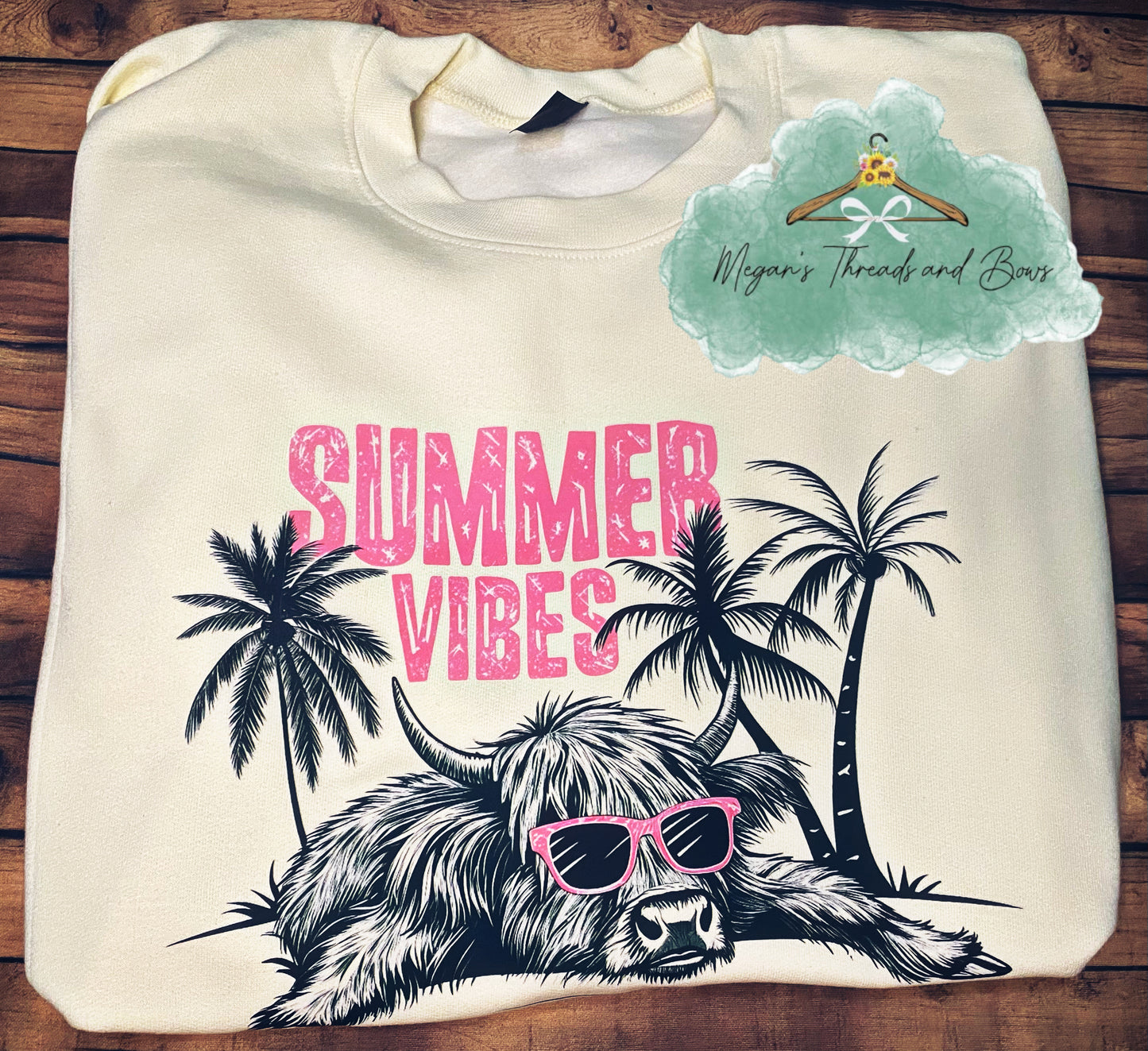 Summer Vibes Cow Shirt