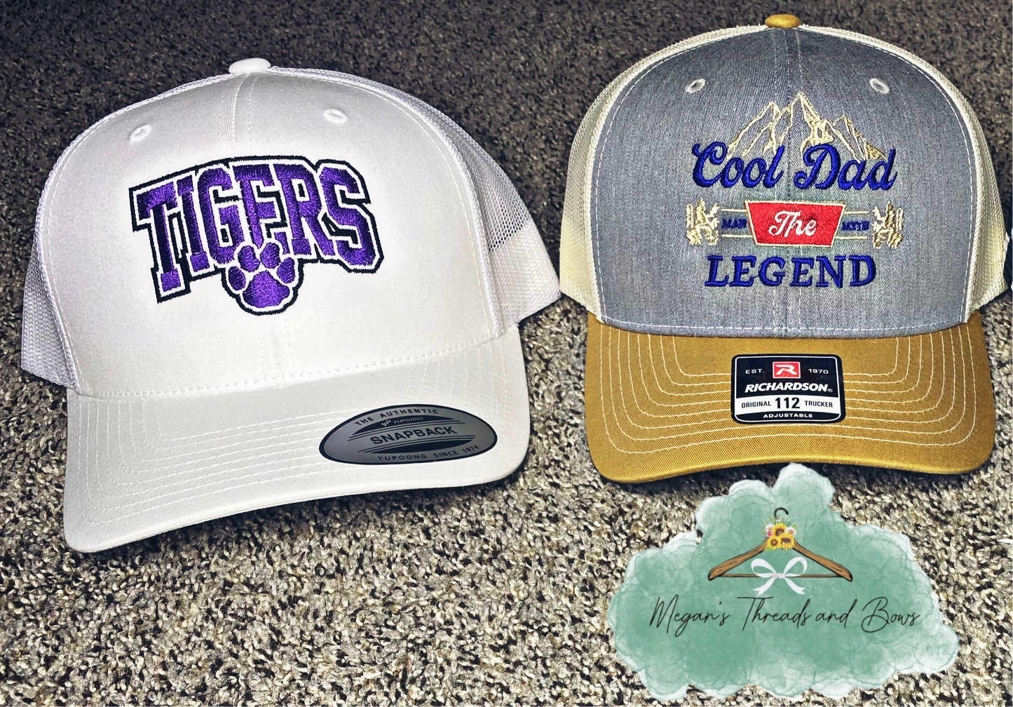 2 Embroidered Hat Choices