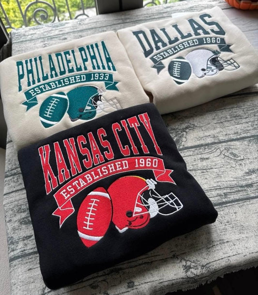 Football teams embroidered shirt