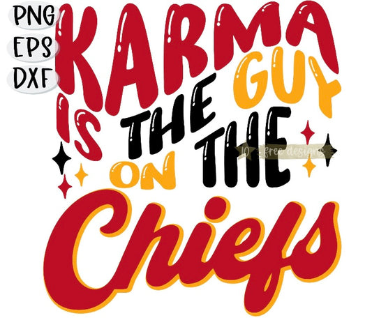 Karma is the guy on the Chiefs Shirt