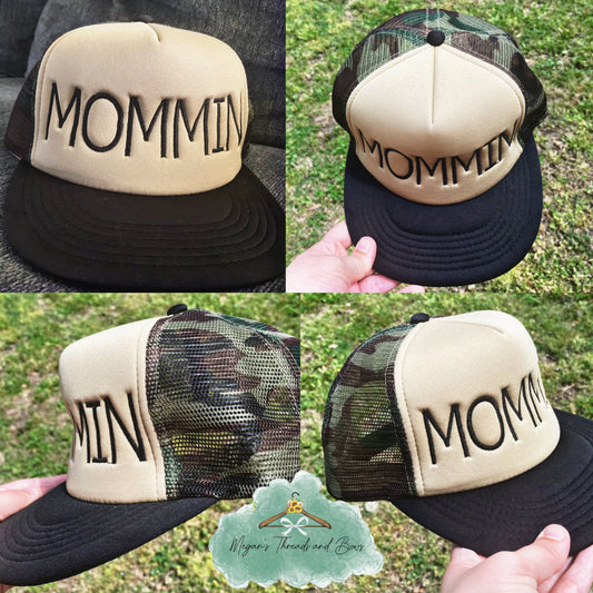 Mommin embroidered hat