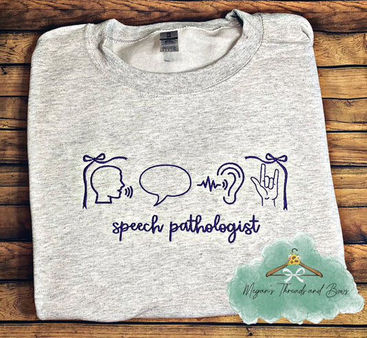 Speech Pathologist embroidered shirt