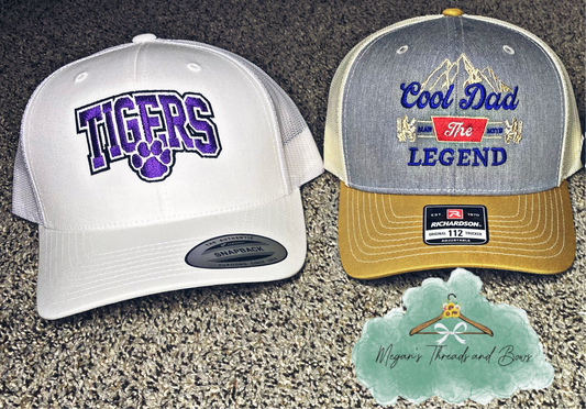 2 Embroidered Hat Choices